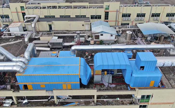 CO催化燃燒廢氣處理設備噴漆廢氣處理工程案例