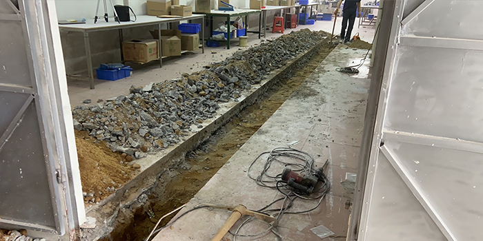 電子廠雨污分流工程施工現場2